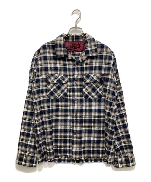 Engineered Garments（エンジニアドガーメンツ）Engineered Garments (エンジニアドガーメンツ) チェックネルシャツ ネイビー×グレー サイズ:Mの古着・服飾アイテム