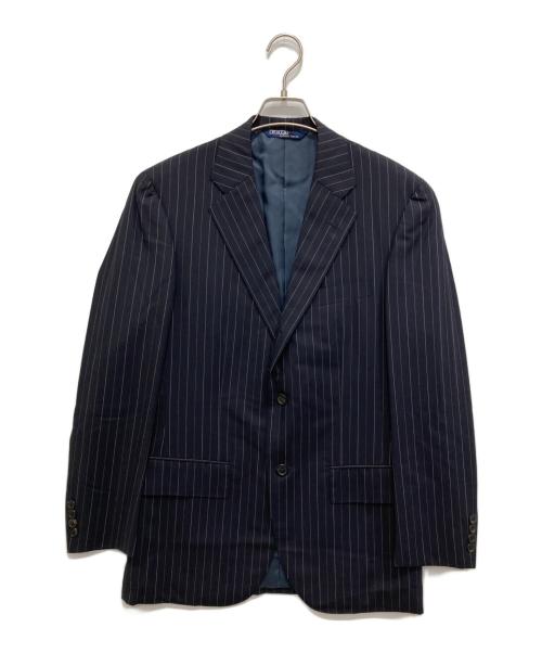 POLO RALPH LAUREN（ポロ・ラルフローレン）POLO RALPH LAUREN (ポロ・ラルフローレン) 段返りストライプセットアップスーツ ネイビー サイズ:不明の古着・服飾アイテム