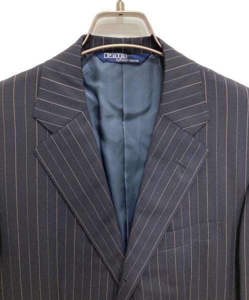 POLO RALPH LAUREN（ポロ・ラルフローレン）POLO RALPH LAUREN (ポロ・ラルフローレン) 段返りストライプセットアップスーツ ネイビー サイズ:不明の古着・服飾アイテム