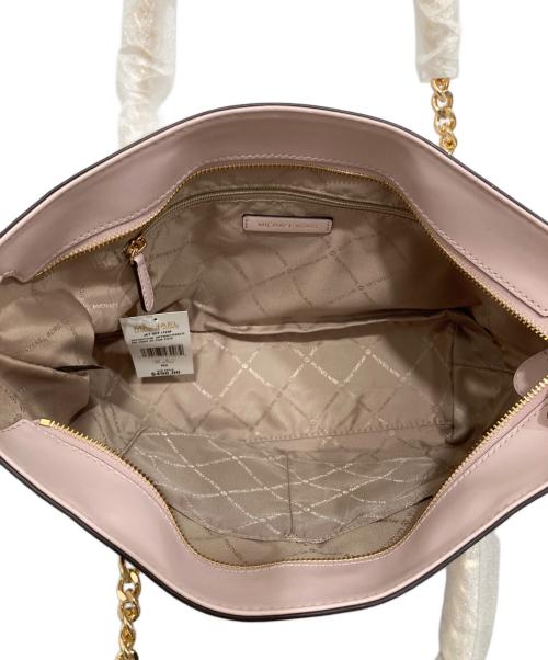 MICHAEL KORS（マイケル・コース）MICHAEL KORS (マイケル・コース) シグネチャー柄トートバッグ ホワイト×ピンク 未使用品の古着・服飾アイテム