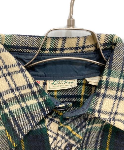 L.L.Bean（エルエルビーン）L.L.Bean (エルエルビーン) 70'sチェックネルシャツ グリーン×アイボリー サイズ:Mの古着・服飾アイテム