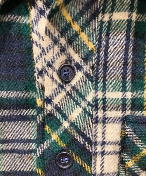 L.L.Bean（エルエルビーン）L.L.Bean (エルエルビーン) 70'sチェックネルシャツ グリーン×アイボリー サイズ:Mの古着・服飾アイテム