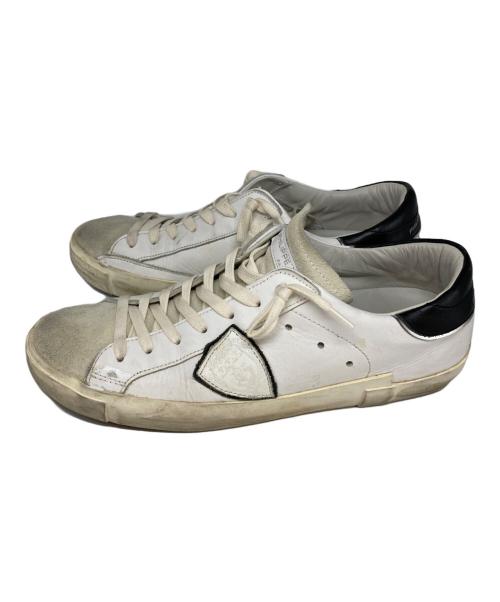 PHILIPPE MODEL（フィリップ モデル）PHILIPPE MODEL (フィリップ モデル) ローカットスニーカー ホワイト サイズ:40の古着・服飾アイテム