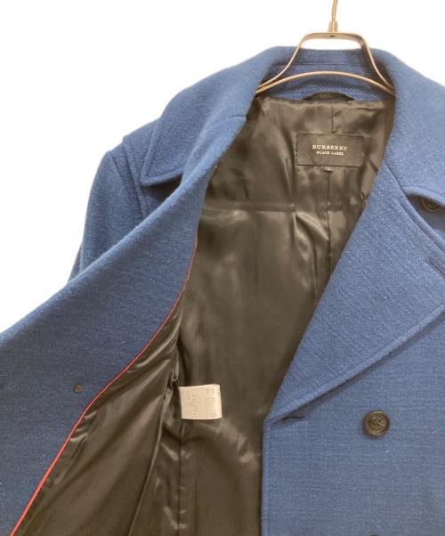BURBERRY BLACK LABEL（バーバリーブラックレーベル）BURBERRY BLACK LABEL (バーバリーブラックレーベル) Pコート ブルー サイズ:Lの古着・服飾アイテム