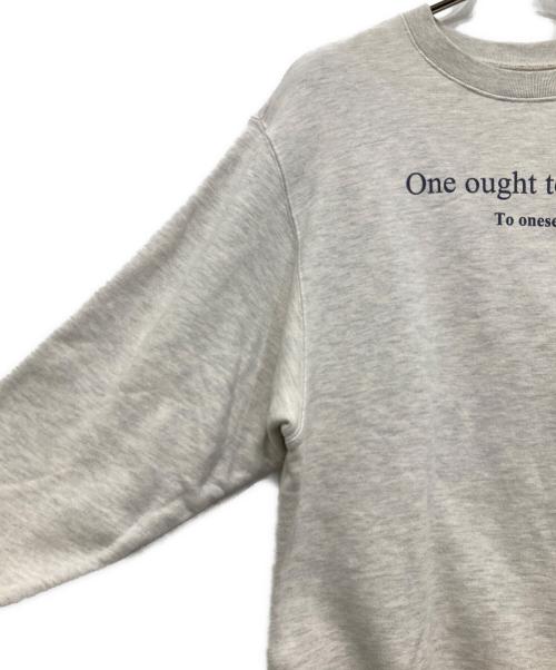 willfully（ウィルフリー）willfully (ウィルフリー) プリントオーバースウェット グレー サイズ:Fの古着・服飾アイテム