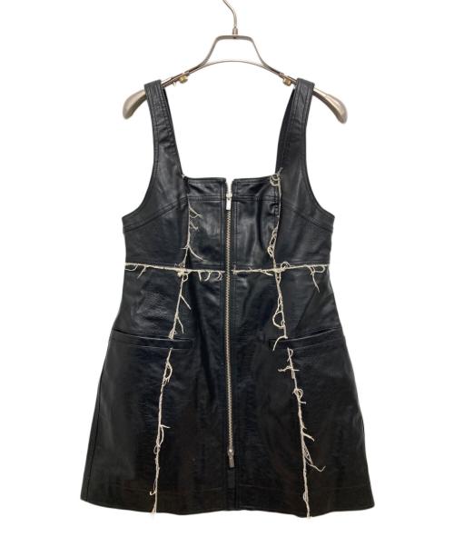 MAISON SPECIAL（メゾンスペシャル）MAISON SPECIAL (メゾンスペシャル) Vegan Leather Front Zip Tops ブラック サイズ:Fの古着・服飾アイテム