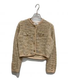 Snidel（スナイデル）の古着「ツイードカーディガン」｜ベージュ