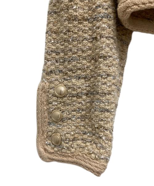 Snidel（スナイデル）Snidel (スナイデル) ツイードカーディガン ベージュ サイズ:ONEの古着・服飾アイテム