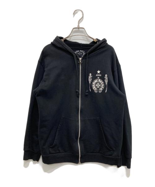 CHROME HEARTS（クロムハーツ）CHROME HEARTS (クロムハーツ) SWTSHRT HD ZIP ブラック サイズ:Lの古着・服飾アイテム