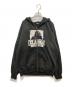 X-LARGE（エクストララージ）の古着「DISCHARGE PRINTED OG ZIP HOODED SWEATSHIRT」｜ブラック