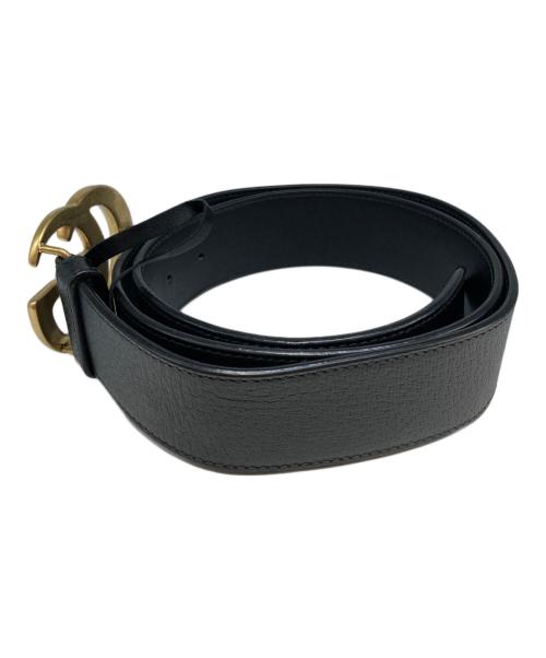 GUCCI（グッチ）GUCCI (グッチ) GGマーモントレザーベルト ブラックの古着・服飾アイテム