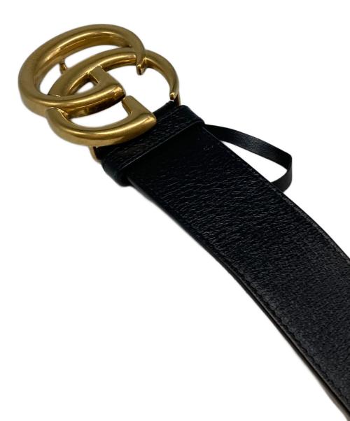 GUCCI（グッチ）GUCCI (グッチ) GGマーモントレザーベルト ブラックの古着・服飾アイテム