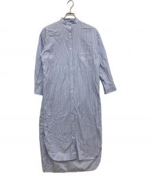 THIRD MAGAZINE（サードマガジン）の古着「ストライプシャツワンピース」｜スカイブルー