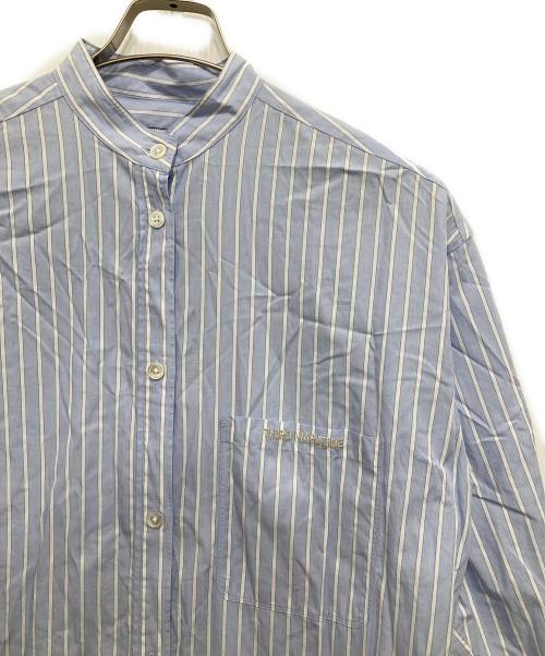 THIRD MAGAZINE（サードマガジン）THIRD MAGAZINE (サードマガジン) ストライプシャツワンピース スカイブルー サイズ:9の古着・服飾アイテム