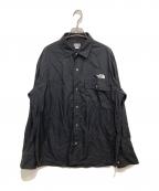 THE NORTH FACEザ ノース フェイス）の古着「ロングスリーブ ヌプシ シャツ」｜ブラック