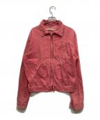 45rpm45アールピーエム）の古着「ジップシャツジャケット」｜ピンク