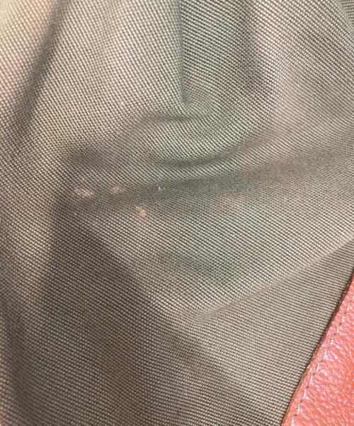 IL BISONTE（イル ビゾンテ）IL BISONTE (イル ビゾンテ) レザー×キャンバスショルダーバッグ ブラウン×カーキの古着・服飾アイテム