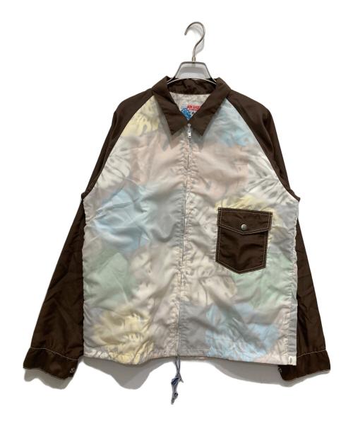 Sun Surf（サンサーフ）Sun Surf (サンサーフ) 配色ジャケット ブラウン×ホワイト サイズ:Lの古着・服飾アイテム