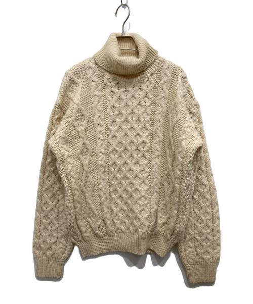 Kerry Woollen Mills（ケリーウールンミルズ）Kerry Woollen Mills (ケリーウールンミルズ) アランニット アイボリー サイズ:38の古着・服飾アイテム
