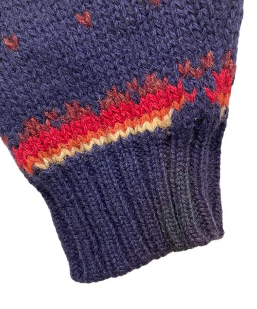 WOOLRICH（ウールリッチ）WOOLRICH (ウールリッチ) 90'sネイティブ柄ニット ネイビー×レッド サイズ:Mの古着・服飾アイテム