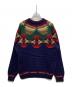 WOOLRICH (ウールリッチ) 90'sネイティブ柄ニット ネイビー×レッド サイズ:M：5000円