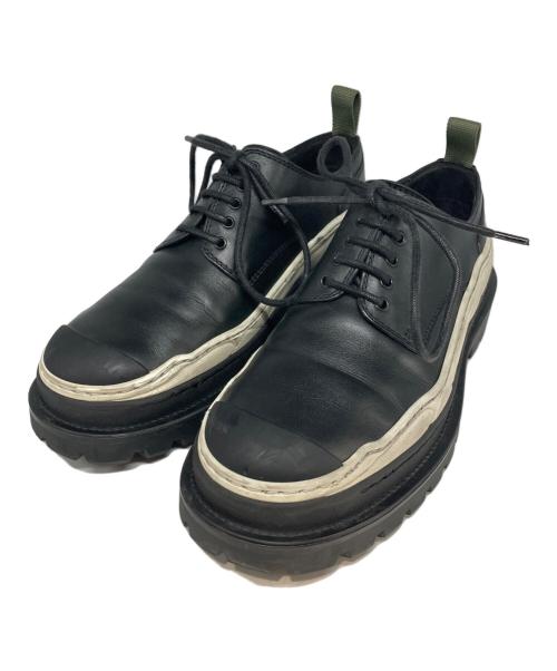 Christian Dior（クリスチャン ディオール）Christian Dior (クリスチャン ディオール) sacai (サカイ) ダービーシューズ ブラック サイズ:40の古着・服飾アイテム