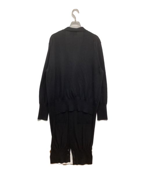 Vivienne Westwood man（ヴィヴィアン ウェストウッド マン）Vivienne Westwood man (ヴィヴィアン ウェストウッド マン) 変形ロングフロント カーディガン ブラック サイズ:46の古着・服飾アイテム