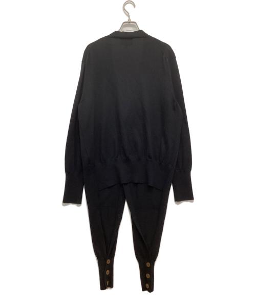 Vivienne Westwood man（ヴィヴィアン ウェストウッド マン）Vivienne Westwood man (ヴィヴィアン ウェストウッド マン) 変形ロングフロント カーディガン ブラック サイズ:46の古着・服飾アイテム
