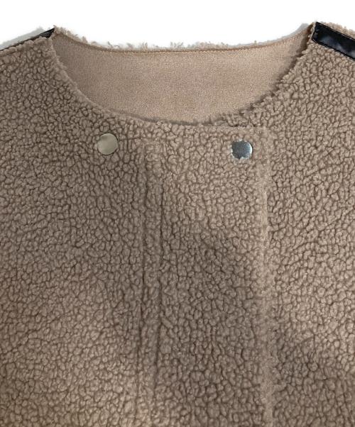 allureville（アルアバイル）allureville (アルアバイル) パイピングボアコート ブラウン サイズ:Mの古着・服飾アイテム