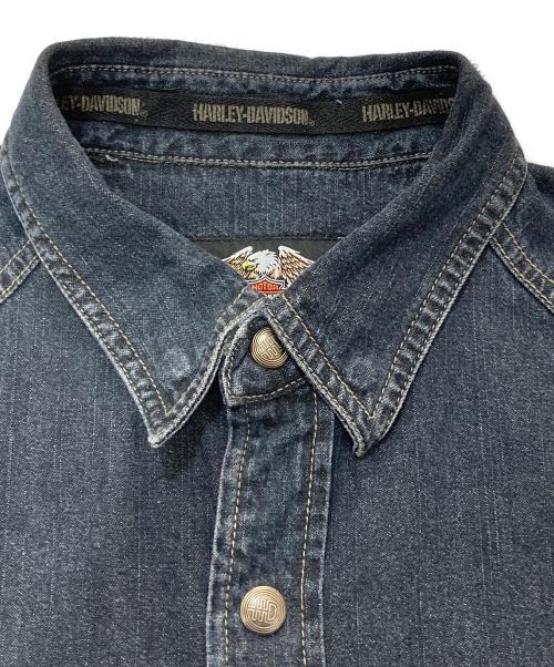 HARLEY-DAVIDSON（ハーレーダビッドソン）HARLEY-DAVIDSON (ハーレーダビッドソン) デニムベスト ブルー サイズ:Lの古着・服飾アイテム