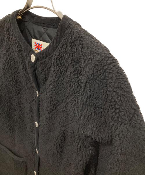 Traditional Weatherwear（トラディショナルウェザーウェア）Traditional Weatherwear (トラディショナルウェザーウェア) ノーカラーボアコート ブラック サイズ:34の古着・服飾アイテム