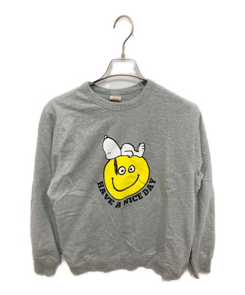 TSPTR（ティーエスピーティーアール）tsptr (ティーエスピーティーアール) プリントスウェット グレー サイズ:Sの古着・服飾アイテム