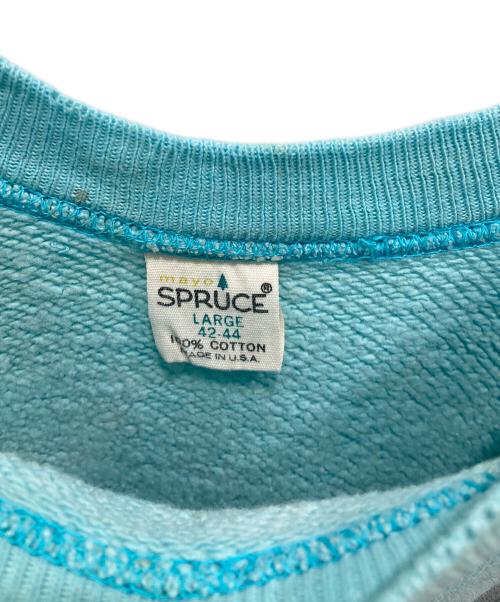 mayo SPRUCE（メイヨー スプルース）mayo SPRUCE (メイヨー スプルース) ヴィンテージスウェット スカイブルー サイズ:Lの古着・服飾アイテム