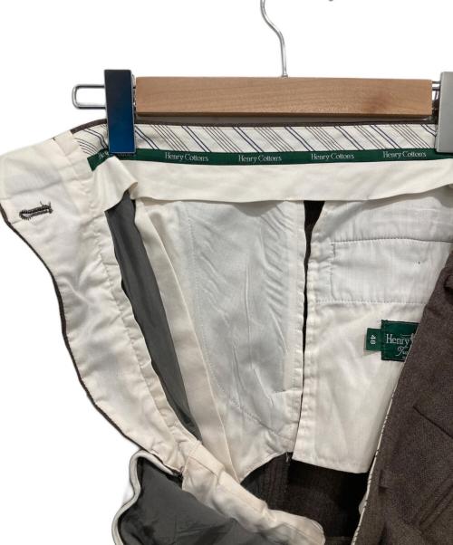 Henry Cotton's（ヘンリーコットンズ）Henry Cotton's (ヘンリーコットンズ) ウールセットアップスーツ ブラウン サイズ:48の古着・服飾アイテム
