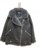 ZARAザラ）の古着「フェイクムートンジャケット」｜ブラック