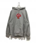 SUPREMEシュプリーム）の古着「Cross Box Logo Hooded Sweatshirt」｜グレー