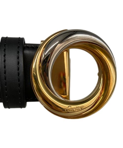 Cartier（カルティエ）Cartier (カルティエ) トリニティバックルベルト ブラックの古着・服飾アイテム