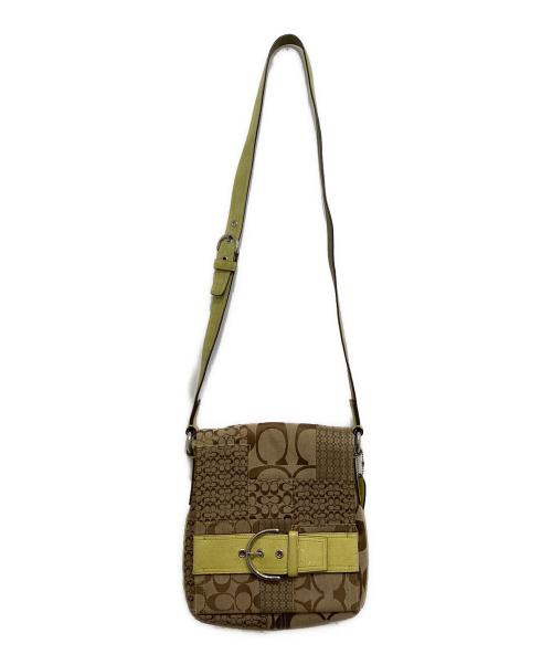 COACH（コーチ）COACH (コーチ) ショルダーバッグ ベージュ×イエローの古着・服飾アイテム