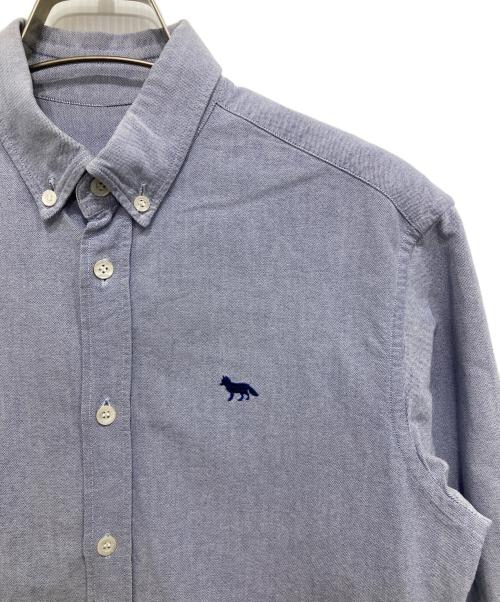 maison kitsune（メゾンキツネ）MAISON KITSUNE (メゾンキツネ) オックスフォードシャツ ブルー サイズ:37の古着・服飾アイテム