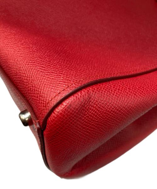 COACH（コーチ）COACH (コーチ) グレインレザーダブルジップキャリーオール レッドの古着・服飾アイテム