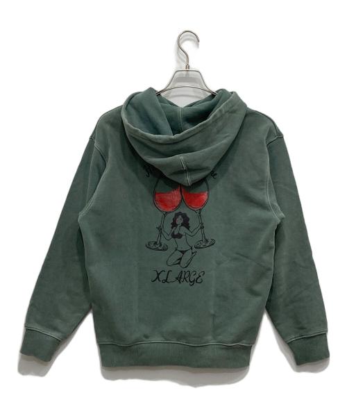 X-LARGE（エクストララージ）X-LARGE (エクストララージ) HAVE A WILD TIME HOODED SWEAT グリーン サイズ:Mの古着・服飾アイテム