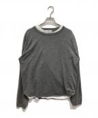 JOURNAL STANDARD relumeジャーナルスタンダード レリューム）の古着「3WAYレイヤードニットプルオーバー」｜グレー×ホワイト