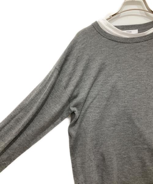 JOURNAL STANDARD relume（ジャーナルスタンダード レリューム）JOURNAL STANDARD relume (ジャーナルスタンダード レリューム) 3WAYレイヤードニットプルオーバー グレー×ホワイト サイズ:表記なしの古着・服飾アイテム
