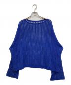 Spick and Spanスピック＆スパン）の古着「ギマコットン透かし編みルーズニット」｜ブルー