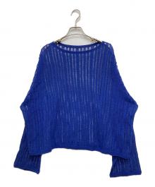 Spick and Span（スピック＆スパン）の古着「ギマコットン透かし編みルーズニット」｜ブルー