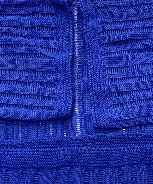 Spick and Span（スピック＆スパン）Spick and Span (スピック＆スパン) ギマコットン透かし編みルーズニット ブルー サイズ:FREEの古着・服飾アイテム