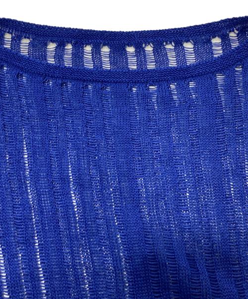 Spick and Span（スピック＆スパン）Spick and Span (スピック＆スパン) ギマコットン透かし編みルーズニット ブルー サイズ:FREEの古着・服飾アイテム