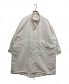BEAUTY&YOUTHビューティーアンドユース）の古着「ポリエステルOX モッズコート」｜アイボリー