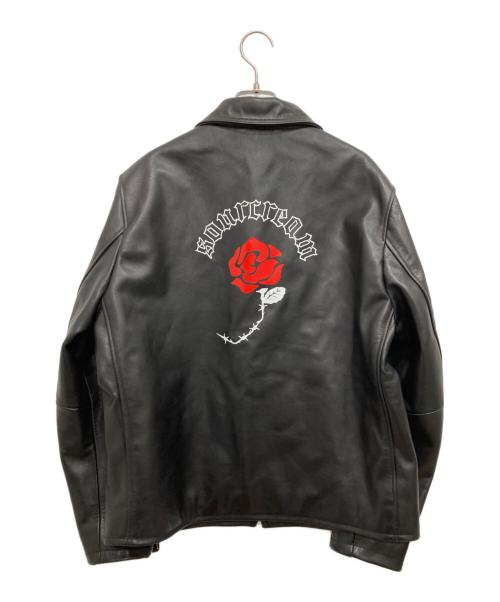 Sourcream（サワークリーム）Sourcream (サワークリーム) レザージャケット ブラック サイズ:Lの古着・服飾アイテム