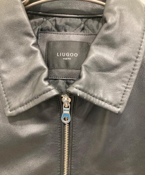 Liugoo Leathers（リューグーレザーズ）Liugoo Leathers (リューグーレザーズ) ラムレザージャケット ブラック サイズ:Mの古着・服飾アイテム